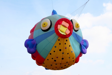 Fish blown by the wind, kite in the sky の写真素材