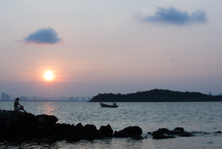 Sunrise At Koh Larn の写真素材