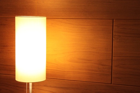 lamp with woodの写真素材