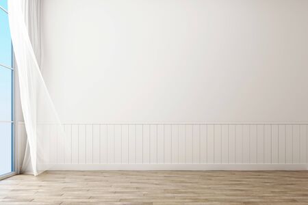 mock up space with decorate brick wall. 3D render, 3D illustrationの写真素材