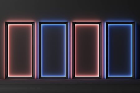 abstract geometric shape pastel color template minimal modern style wall background with lighting...