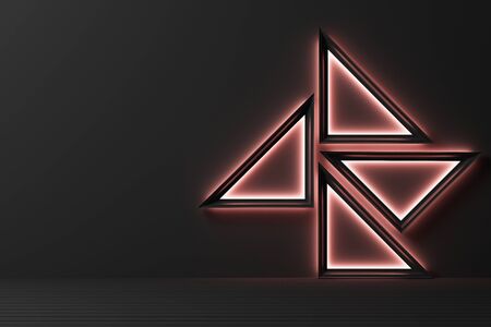abstract geometric shape pastel color template minimal modern style wall background with lighting...