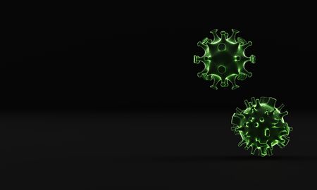 Coronavirus (COVID-19) The virus model is realistic 3d renderingの写真素材
