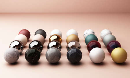 3d render pastel background with geometric shapes. Gold and pastel color black glass Simply trendy...