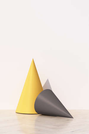 Abstract white background with geometric shape podium for product with shadow on wall. minimal...