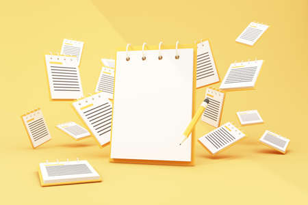 Back to school with school supplies and equipment. background and poster for back to school. A...