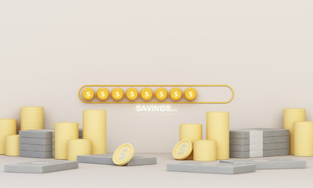 Saving money for a home. The concept is the accumulation of money for housing, mortgages, affordable...