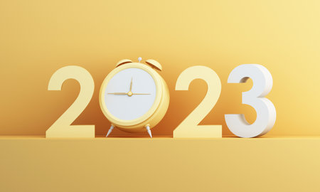 Countdown start new year 2023 with the vision and perspective of planning to achieve goals. concept...