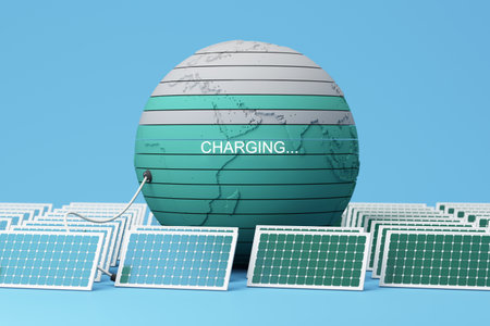 Green planet earth. Renewable energy and efficiency. Environmental biodiversity. ecological world...