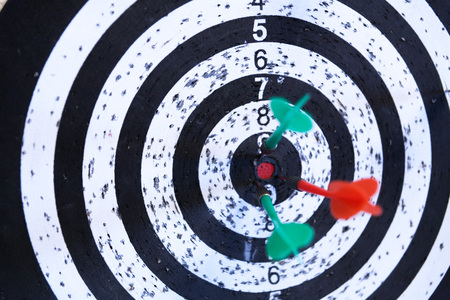 dartboard target with three darts
