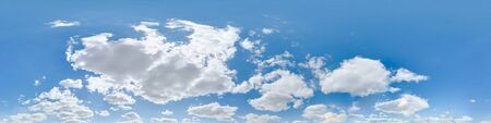 Sky 360 with clouds and sun. Image with 3D spherical panorama with 360 degree viewing angle. Ready...