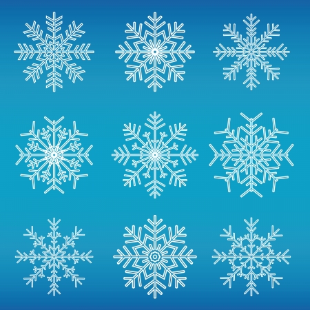 Vector snowflakes setのイラスト素材