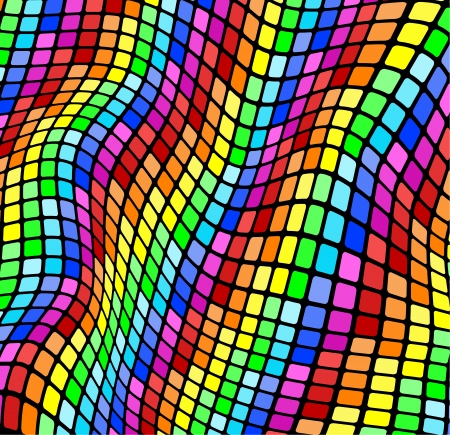 abstract colorful wavy backgroundのイラスト素材