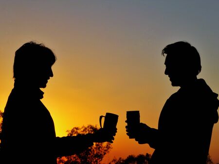 toast to the brotherhoodの写真素材