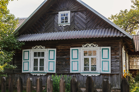 Old-style wooden houseの写真素材
