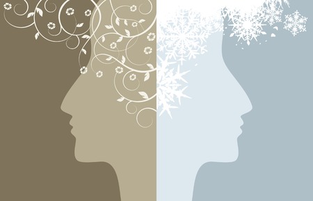 vector girl with space for a textのイラスト素材