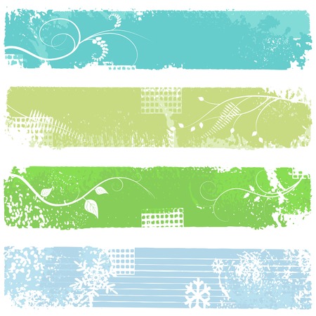 four banners - vector setのイラスト素材