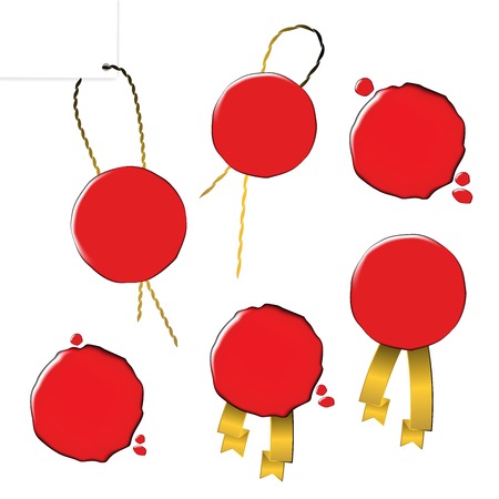 Sale wax stamp with a space for your textのイラスト素材