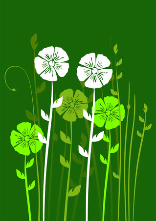 floral background, meadow, gardenのイラスト素材