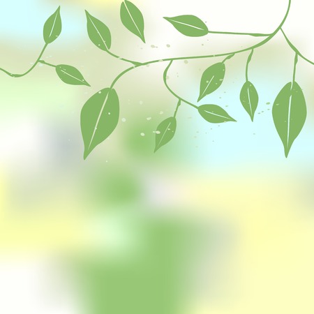 Floral background, ornament, leavesのイラスト素材