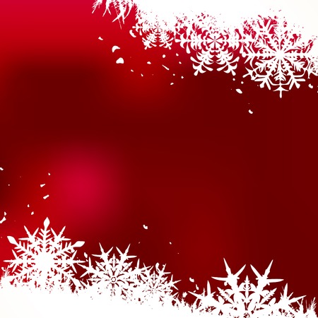 Winter background, snowflakes - vector illustrationのイラスト素材