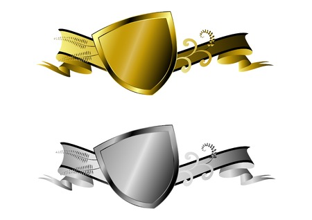 gold shield のイラスト素材