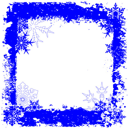 Winter background, snowflakes - vector illustrationのイラスト素材