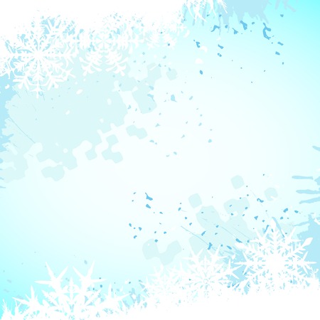 Winter background, snowflakes - vector illustrationのイラスト素材
