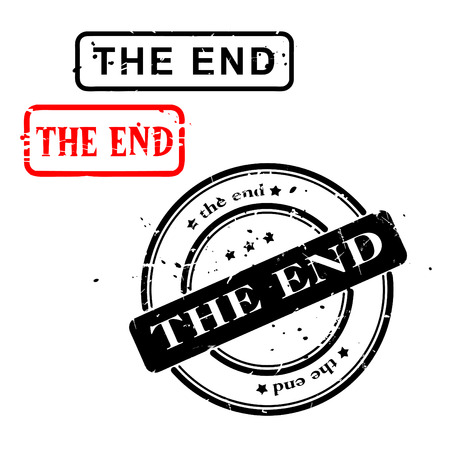 red span with the word the end のイラスト素材