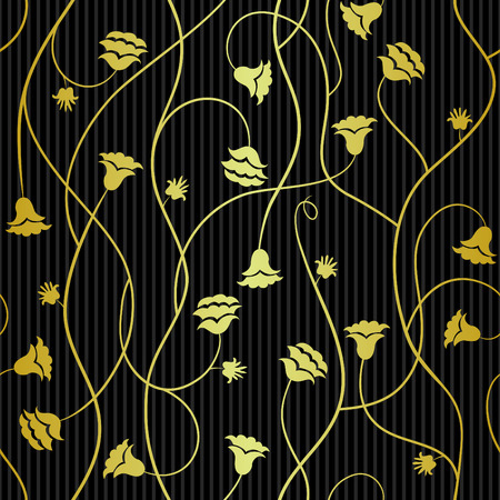 Retro floral seamless background with rosesのイラスト素材