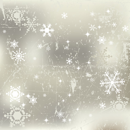Winter background, snowflakes - vector illustrationのイラスト素材
