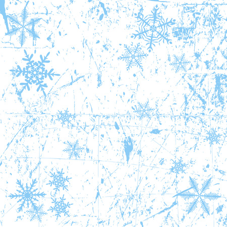 Winter background, snowflakesのイラスト素材
