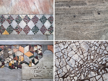 Set of stone texturesの写真素材