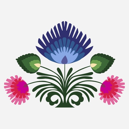 Floral background, ornament, leaves and flowersのイラスト素材