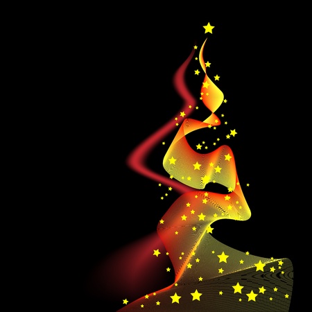 Christmas background, abstract treeのイラスト素材