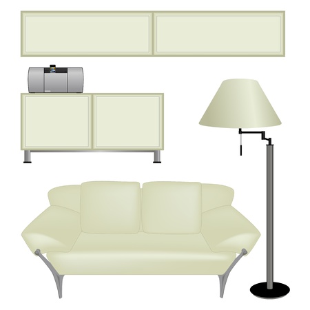 Sofa isolated on white background のイラスト素材