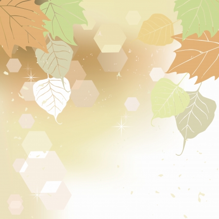 Leaf, autumn - vector backgroundのイラスト素材