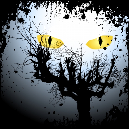 Halloween background with the scary eyesのイラスト素材