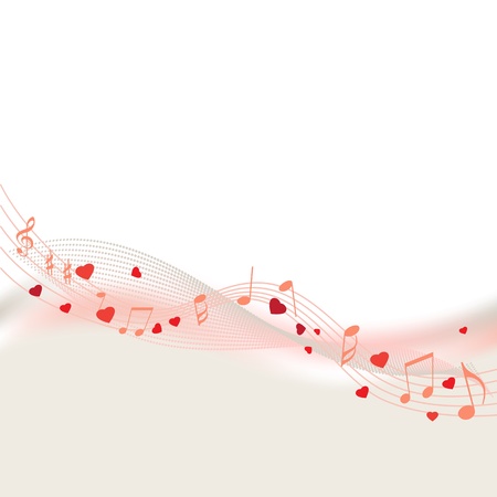 Love song and music notes - vector illustrationのイラスト素材