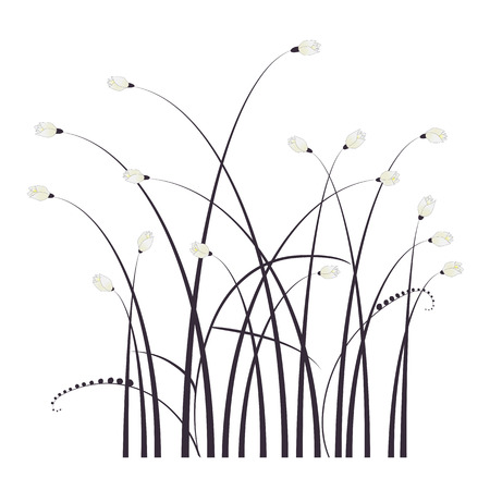 Floral background, blooming flowers - collection for designersのイラスト素材