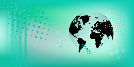 Banner With Globe Vector Illustrationのイラスト素材