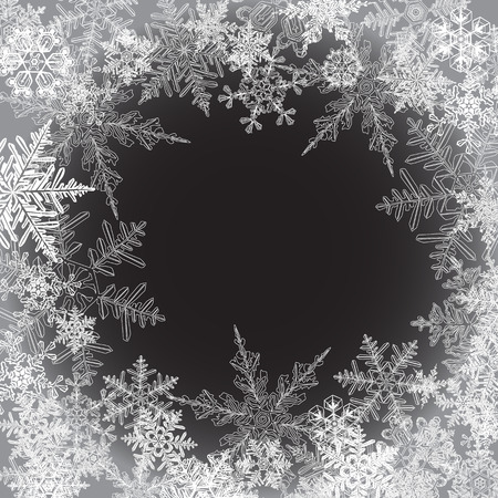 Winter background, snowflakes vector illustrationのイラスト素材