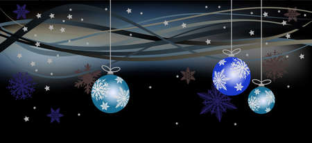 Winter background with christmas decoration - vector illustrationのイラスト素材