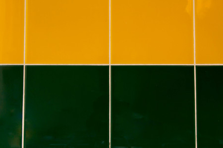 background of green and yellow tileの写真素材