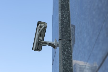 CCTV camera on the cone of the morden building