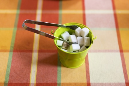 tweezers for sugar. sugar bowlの写真素材