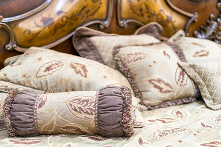 Soft corner with nice lighting. concept of evening rest at home.の写真素材