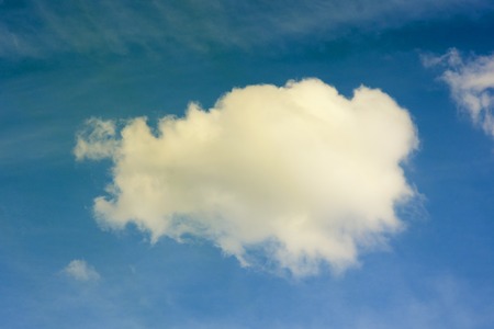 White cloud on a blue sky. Beautiful blue sky with white clouds.