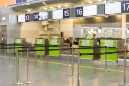 airport terminal, the inside of the service area. The hallの写真素材