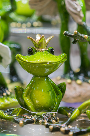 statuette of the princess frog. Fairy-tale character-- princess frog.の写真素材